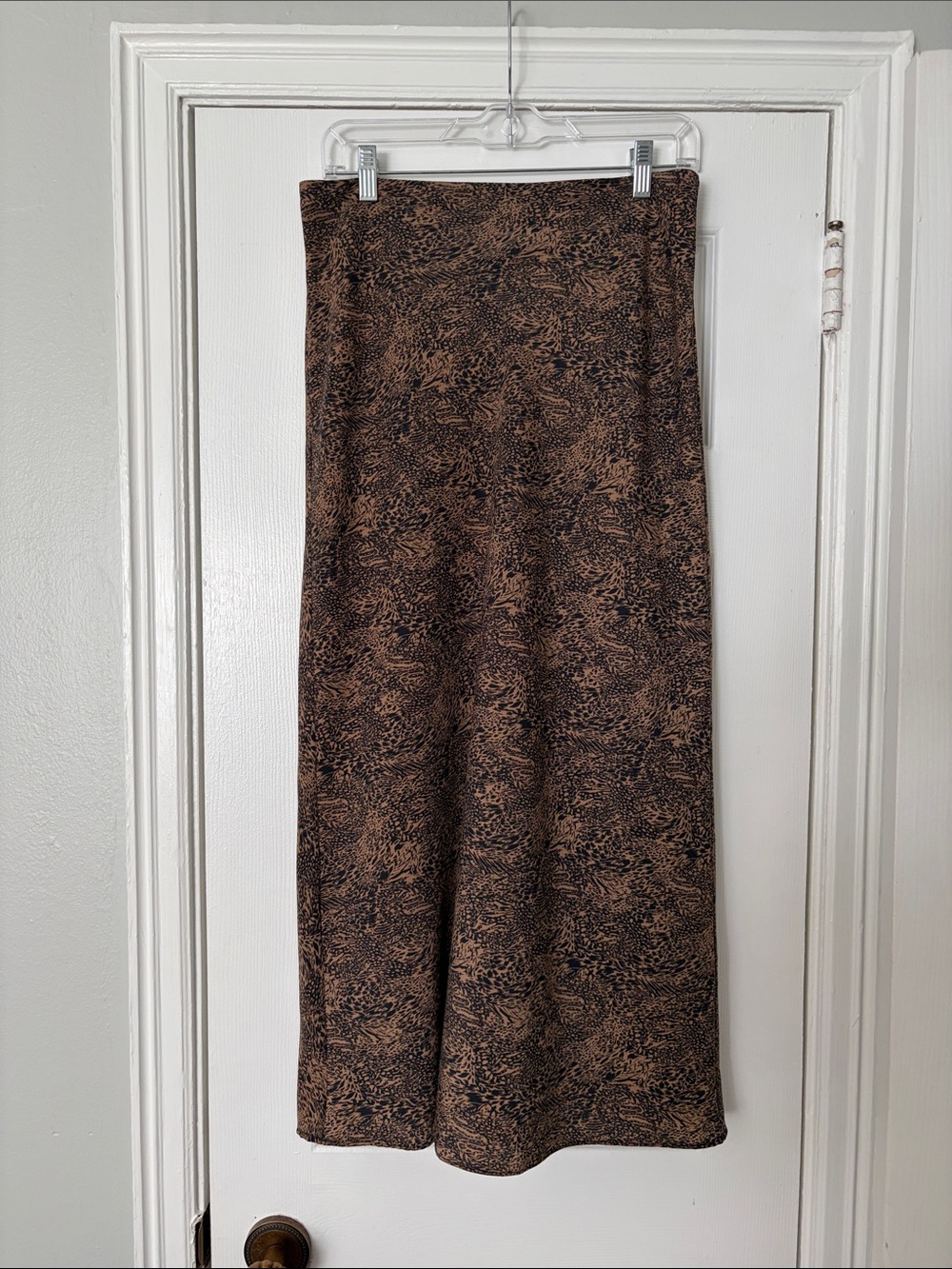 bohme Brown & Black Patterned Maxi Skirt